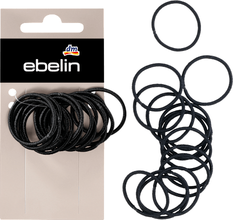 Haargummis klein/dünn Schwarz ebelin