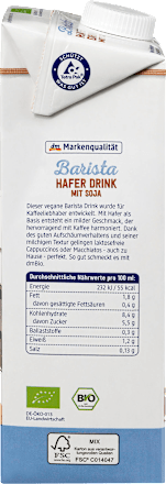 Barista Hafer Drink mit Soja dmBio