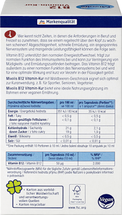 B12 Vitamin-Kur, Trinkampullen 10 St. Mivolis