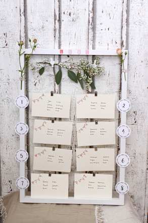 Bilderrahmen 60x40cm, weiß mit 24 Clips Paradies