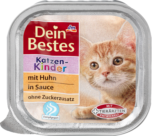 Nassfutter Katze Kitten mit Huhn in Sauce, Junior Dein Bestes