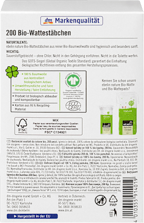 Wattestäbchen Bio ebelin