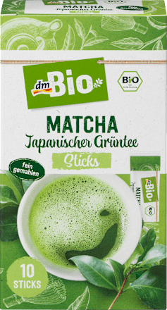 Grüner Tee, Matcha Sticks, japanischer Grüntee (10 x 2 g) dmBio