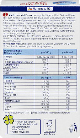 Haar Vital Komplex, Kapseln 60 St. Mivolis