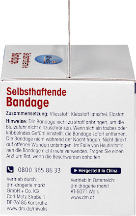 Selbsthaftende Bandage, 6 cm x 5 m (gedehnt), 1 Rolle Mivolis