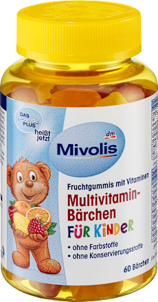 Multivitamin-Bärchen für Kinder, Fruchtgummis Mivolis