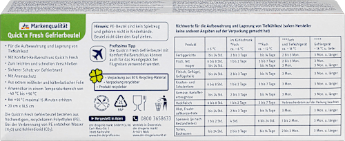 Gefrierbeutel 1L mit Schnellverschluss Profissimo