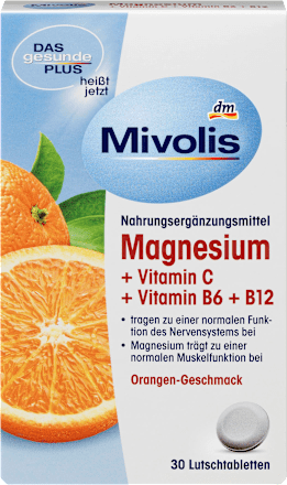 Magnesium + Vitamin C + Vitamin B6 + B12, Lutschtabletten 30 St. Mivolis