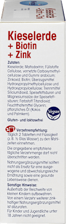 Kieselerde + Biotin + Zink, Tabletten 120 St. Mivolis
