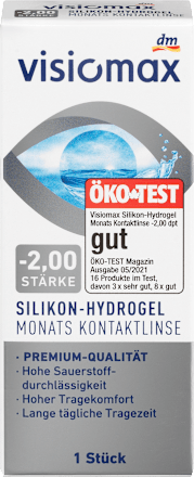 Silikon-hidrogel mjesečna kontaktna leća – dioptrija -2,00 visiomax