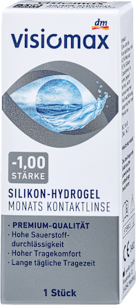 Silikon-hidrogel mesečna kontaktna leča, dioptrija -1,00 visiomax