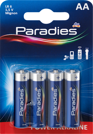 Batterien Power Alkaline Mignon AA Paradies