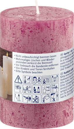 Stumpenkerze Rustik 100/68 beere  Profissimo