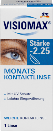 Mesačné kontaktné šošovky, dioptria -2,25 Visiomax