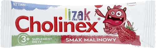 Lizak na ból gardła bez cukru, malinowy CHOLINEX