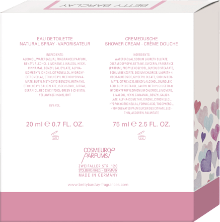 Tender Love Geschenkset aus Eau de Toilette & Cremedusche Betty Barclay