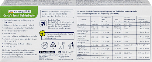 Gefrierbeutel 1L mit Schnellverschluss Profissimo