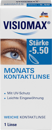 Mesačné kontaktné šošovky, dioptria -5,50 Visiomax