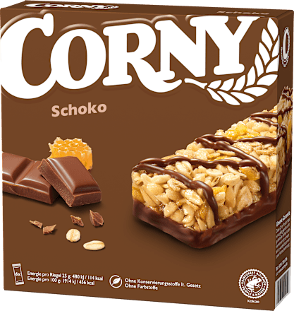 Žitna ploščica mlečna čokolada Corny