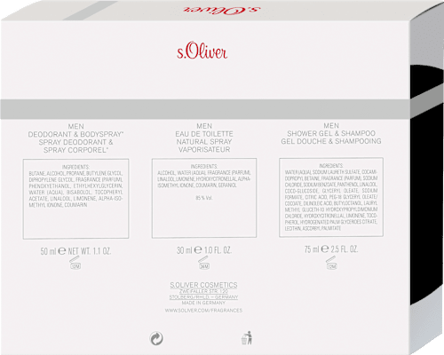 Geschenkset Classic Men 3tlg s.Oliver