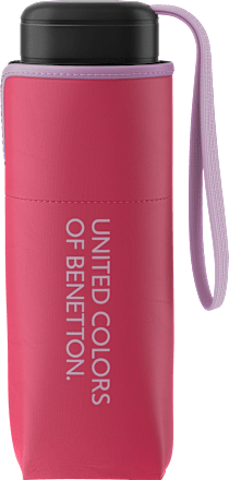 Чадър Ultra Mini Flat, ярко розово United Colors of Benetton