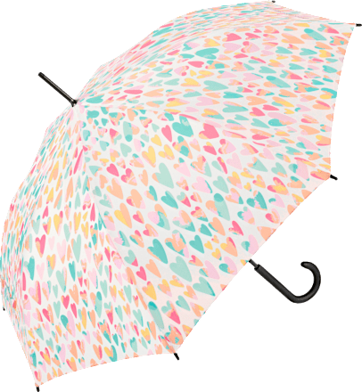 Автоматичен дълъг чадър на сърца, многоцветен United Colors of Benetton