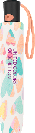 Мини чадър с автоматично отваряне на сърца United Colors of Benetton
