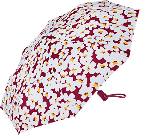 Taschenschirm Autom.White Fl. berry happy rain