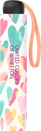 Чадър Super Mini на сърца, многоцветен United Colors of Benetton