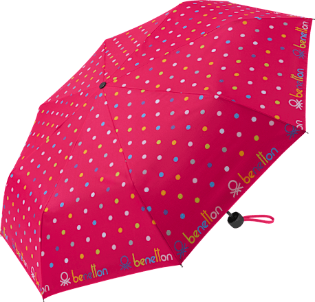 deštník Super Mini Signature Dot pink United Colors of Benetton
