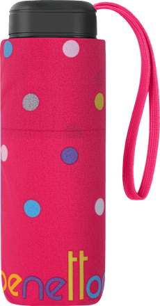 deštník Ultra Mini flat Signature Dot pink United Colors of Benetton