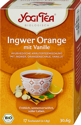 Früchtetee Bio Ingwer Orange mit Vanille YOGI TEA