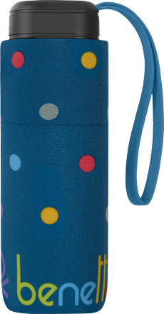 deštník Ultra Mini flat Signature Dot blue United Colors of Benetton
