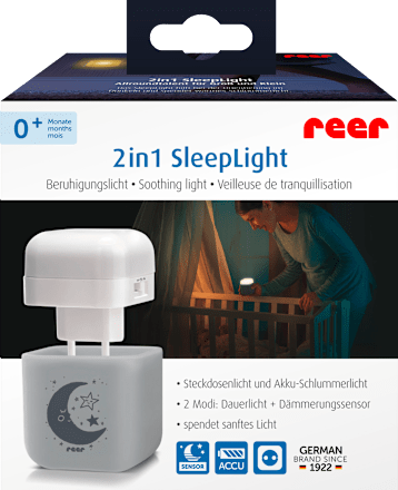 Nachtlicht 2in1 SleepLight hellgrau  Reer
