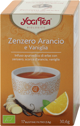 Tisana bio Zenzero, arancio e vaniglia Yogi