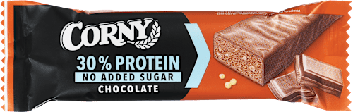Beljakovinska ploščica mlečna čokolada s sladili - čokoladna Corny