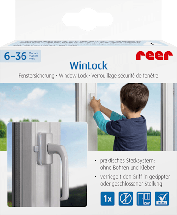 Fenster- und Balkontürsicherung WinLock, weiß Reer