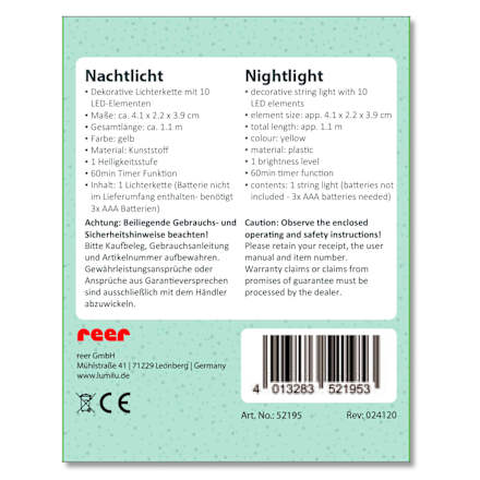 Lichterkette String Light Star lumilu