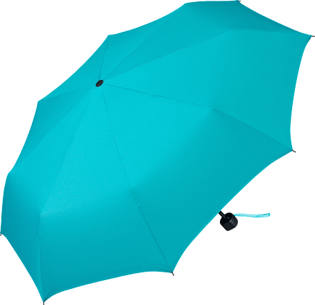 Taschenschirm türkis happy rain