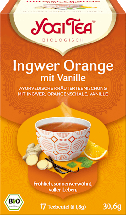 Früchtetee Bio Ingwer Orange mit Vanille YOGI TEA