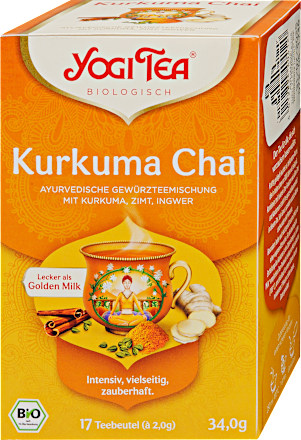 Bio tea, Kurkuma Chai, 17 filter Yogi