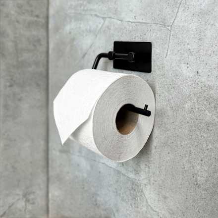 Toilettenpapierhalter aus Metall, schwarz/matt Soapland