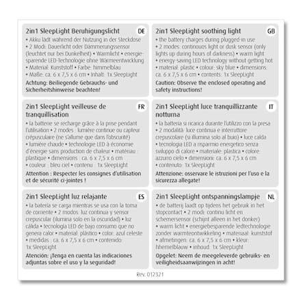 Nachtlicht 2in1 SleepLight himmelblau  Reer