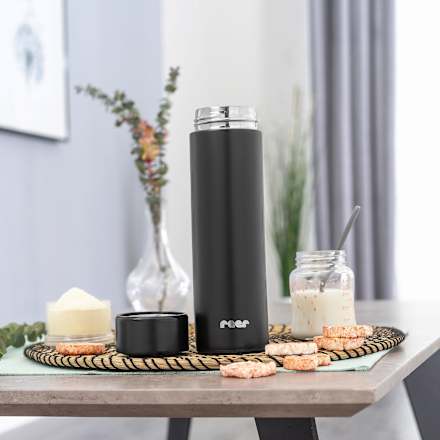 Isolierflasche Edelstahl Colour Design, 500 ml schwarz Reer