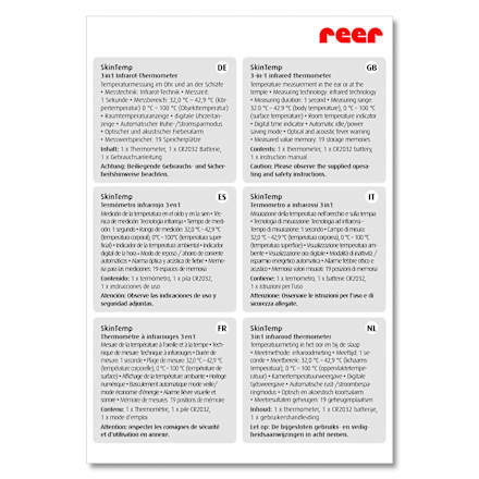 Fieberthermometer Infrarot Skin Temp 3 in 1 für Ohr und Schläfe Reer