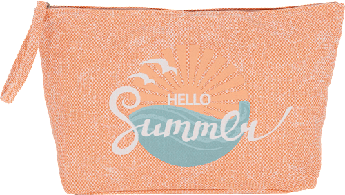 Kosmetiktasche Koralle mit Sommer-Motiv keine Marke