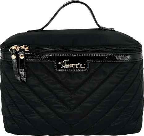 Kosmetikbox schwarz mit Steppmuster keine Marke