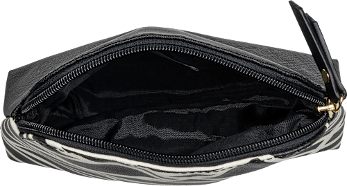 Kosmetiktasche schwarz weiß gemustert keine Marke