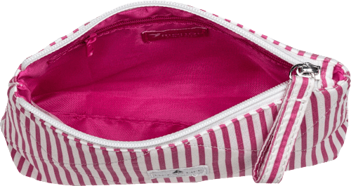 Schminktasche pink-weiß gestreift keine Marke