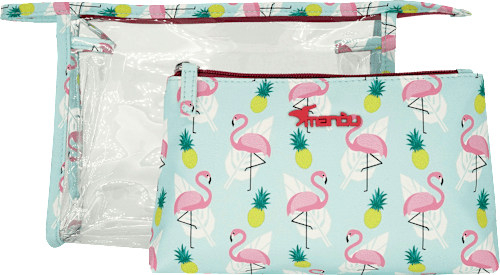 Toiletttaschen-Set Flamingo & Ananas keine Marke